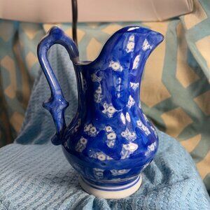 Vintage Small Blue Pitcher (made in China)